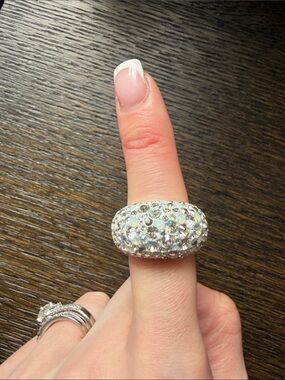 Swarovski Chic White Opal Ring